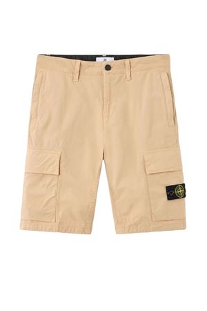 Stretch cotton cargo shorts STONE ISLAND KIDS | L1S16L100002S0001V0092